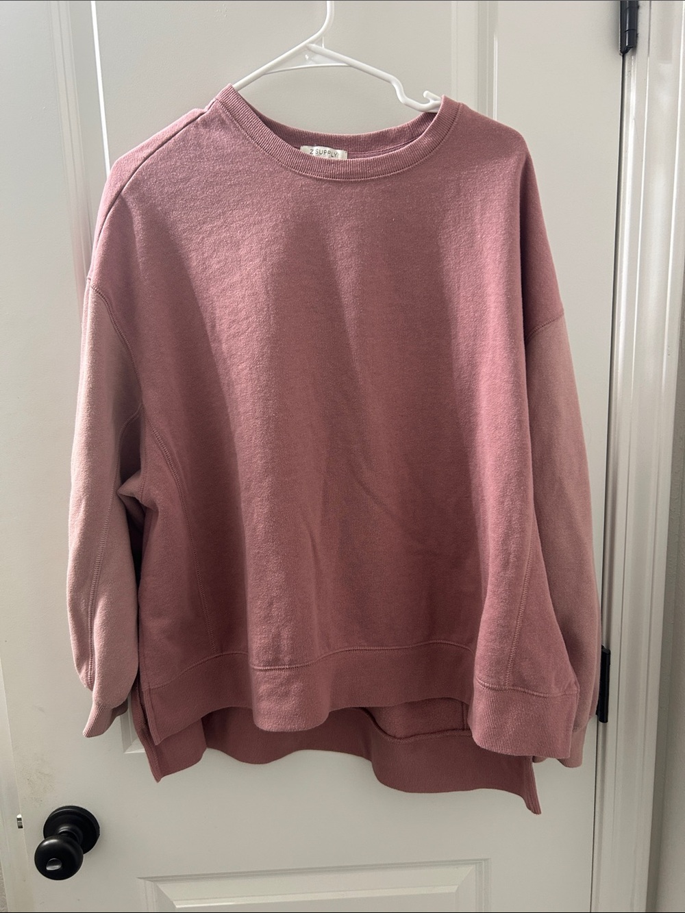 Z Supply Oversized Two Toned Pink Sweatshirt